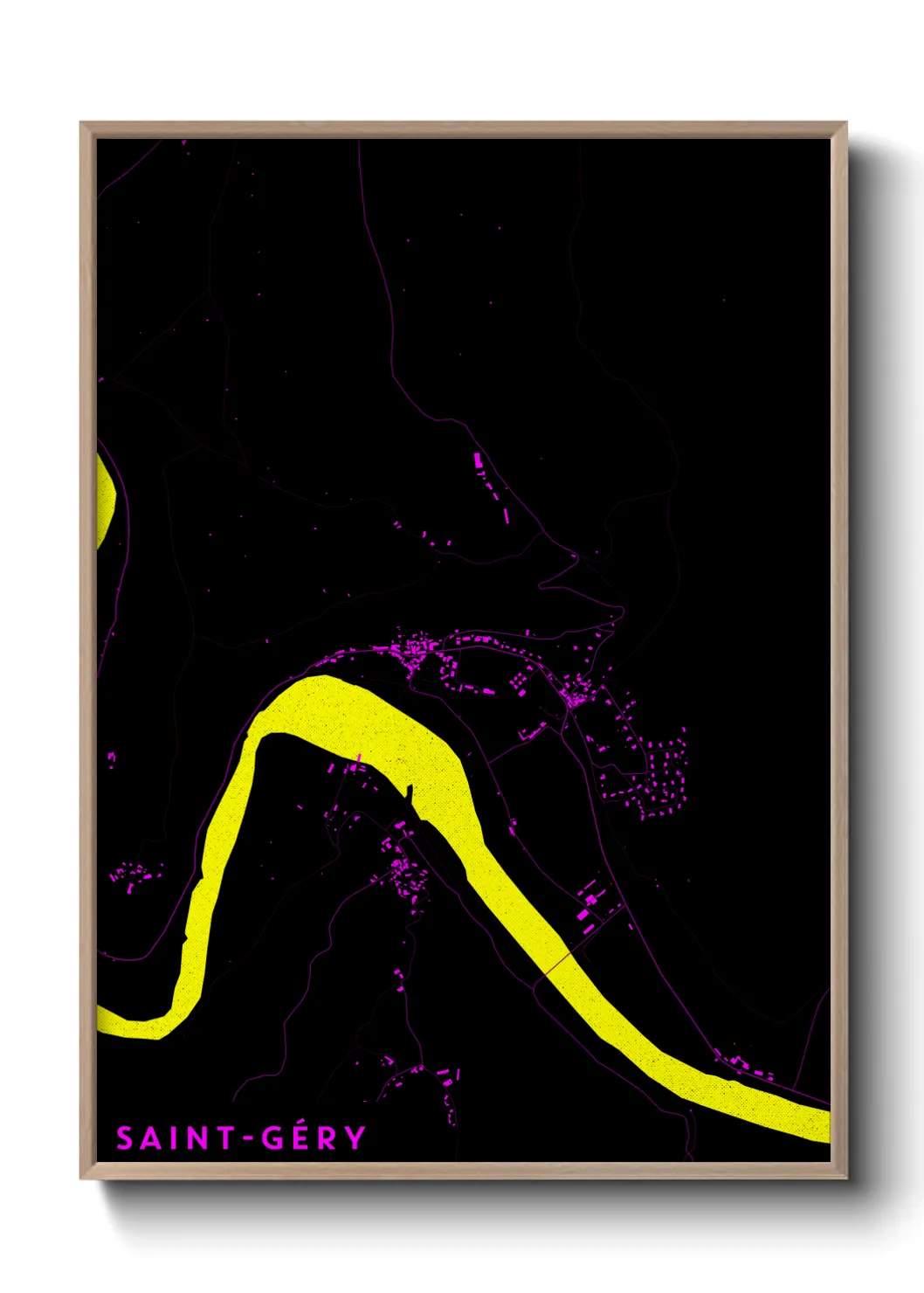 Une affiche de carte sur Saint-Géry