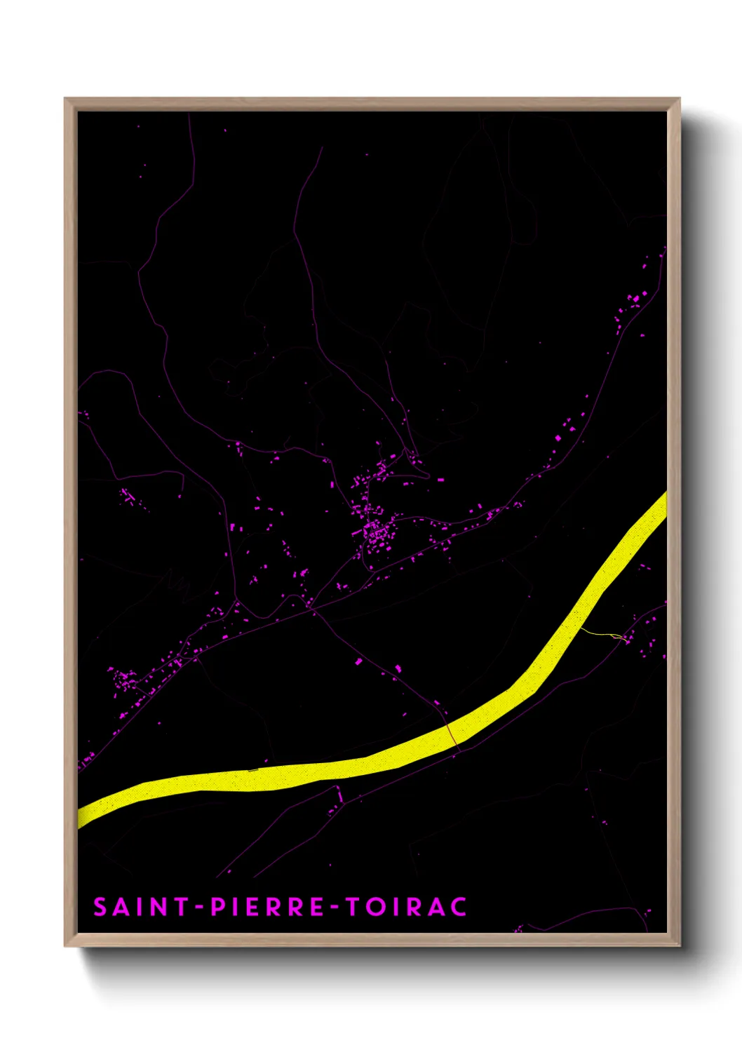 Une affiche de carte sur Saint-Pierre-Toirac