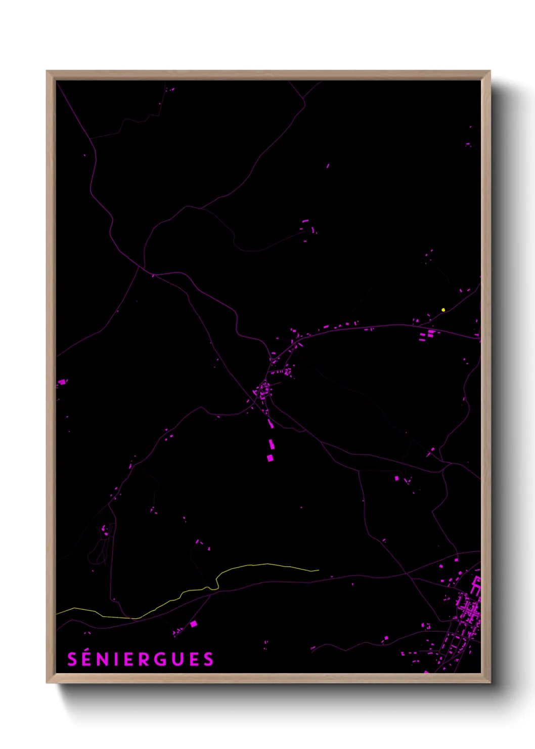 Une affiche de carte sur Séniergues