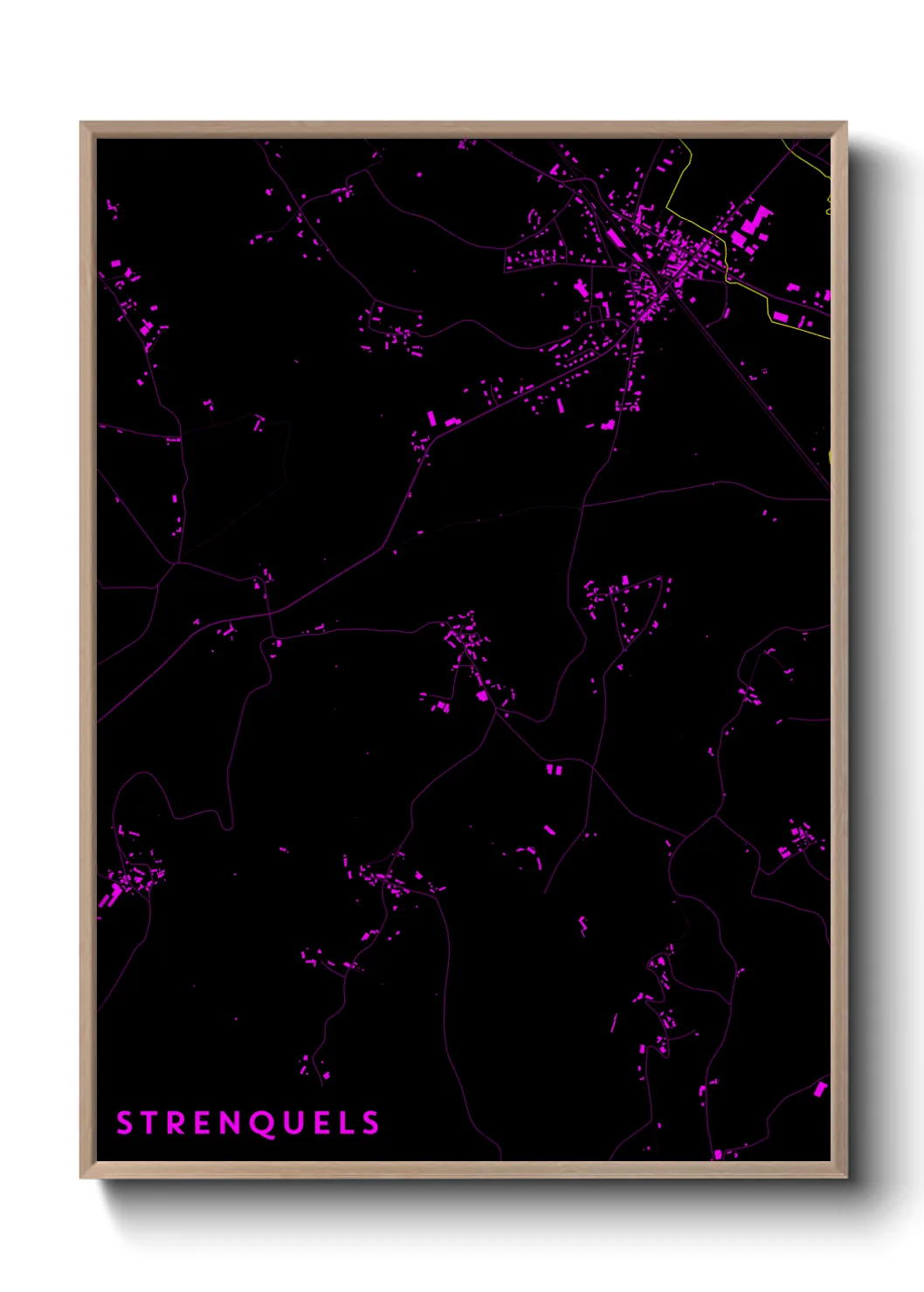 Une affiche de carte sur Strenquels