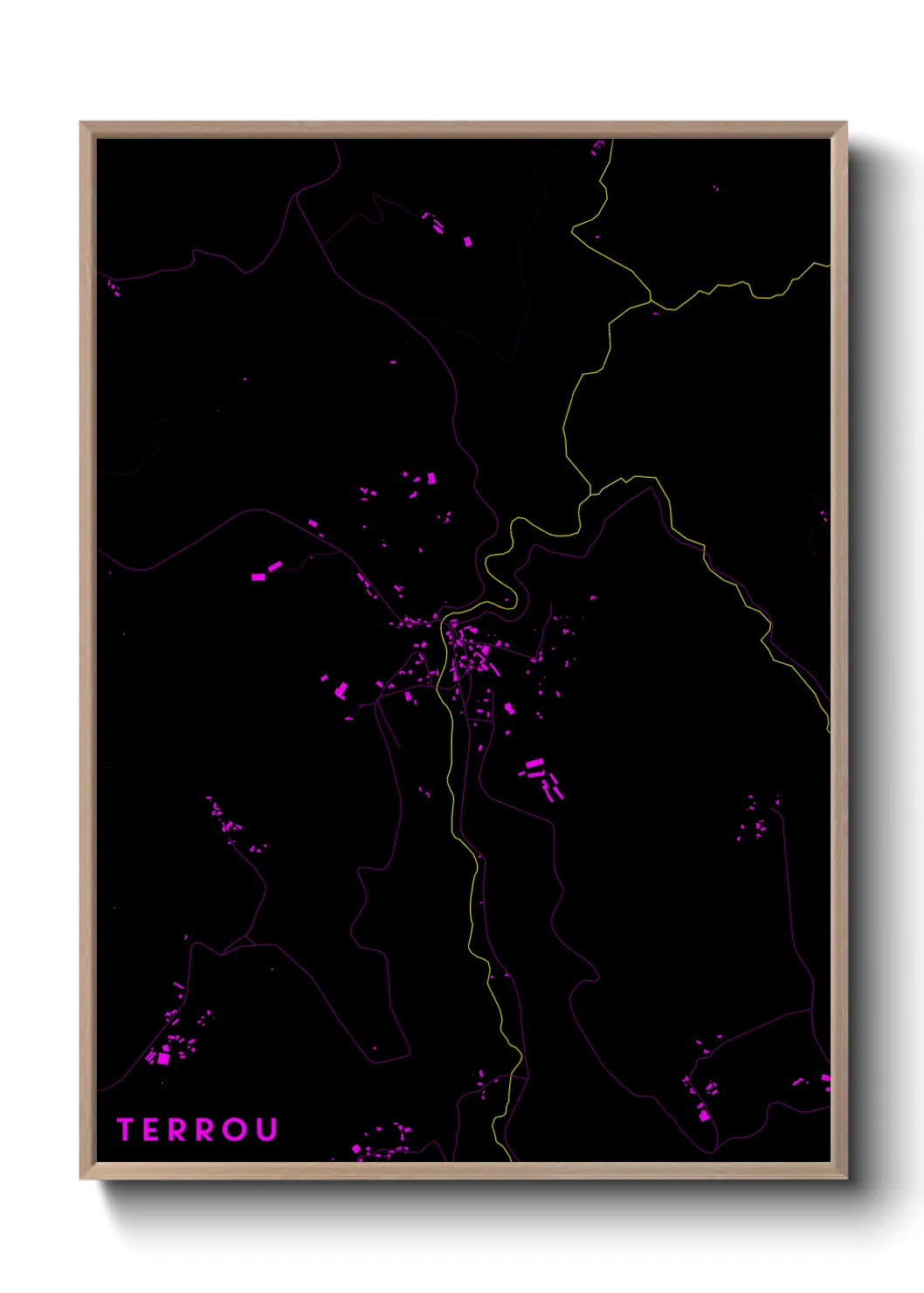 Une affiche de carte sur Terrou