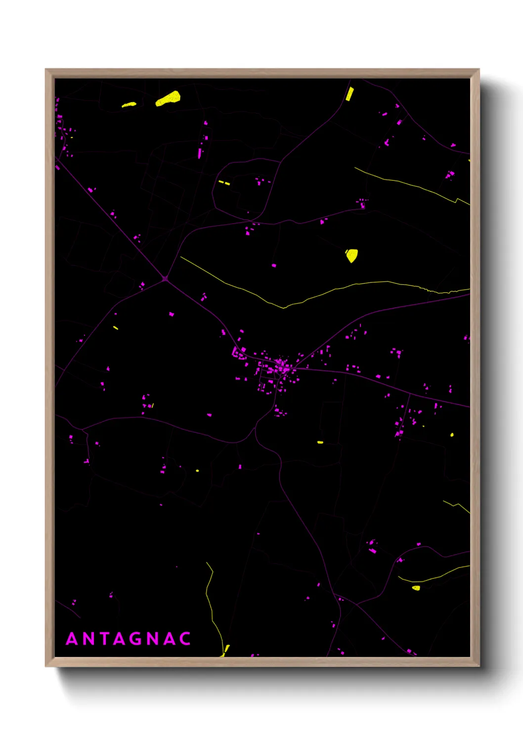 Une affiche de carte sur Antagnac