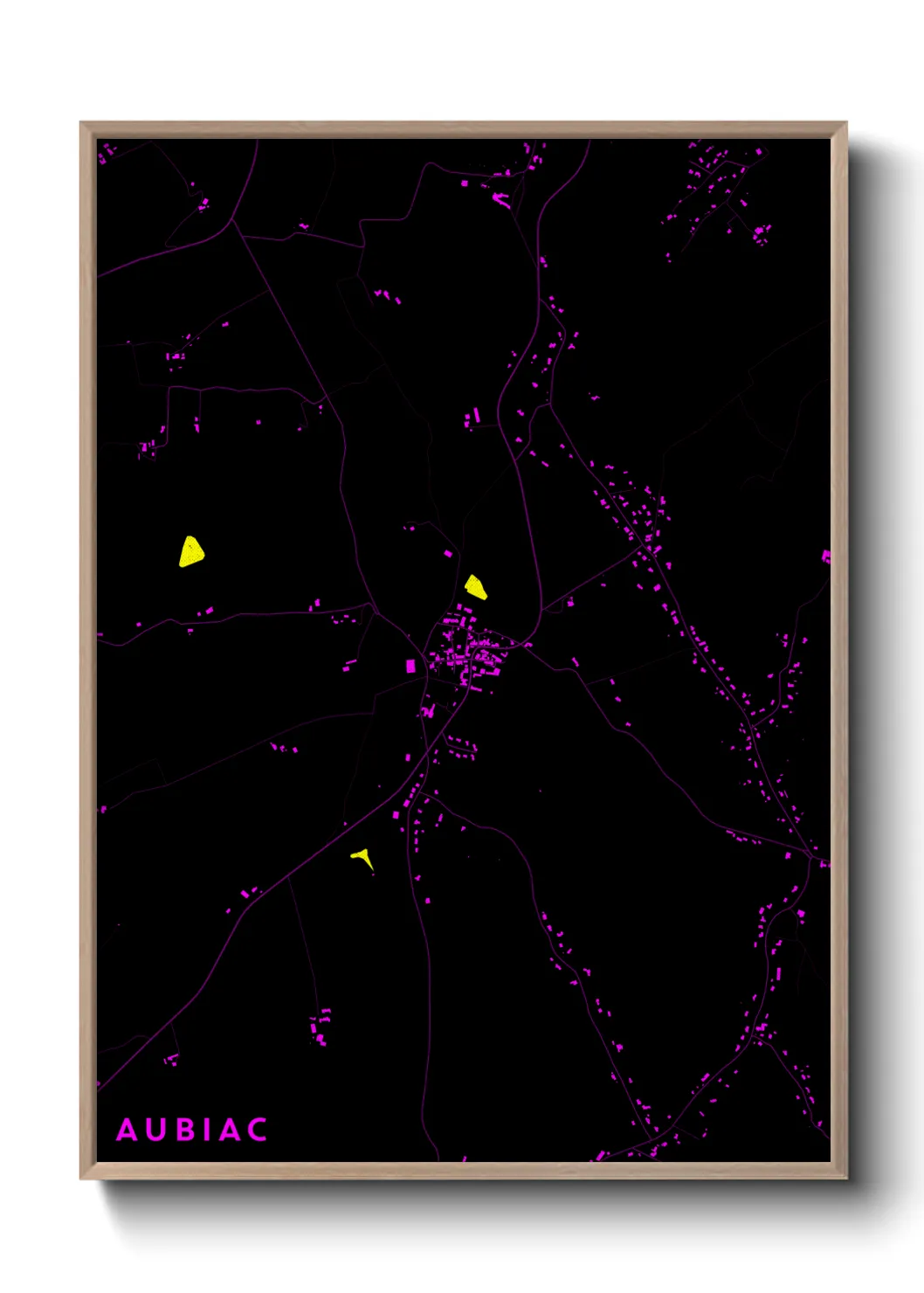 Une affiche de carte sur Aubiac