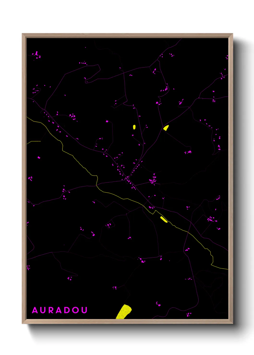 Une affiche de carte sur Auradou