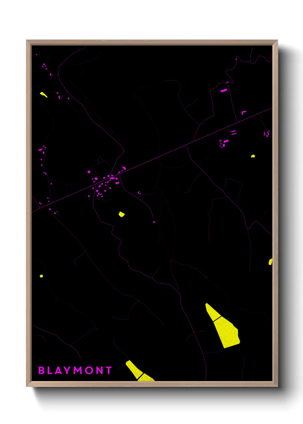 Une affiche de carte sur Blaymont