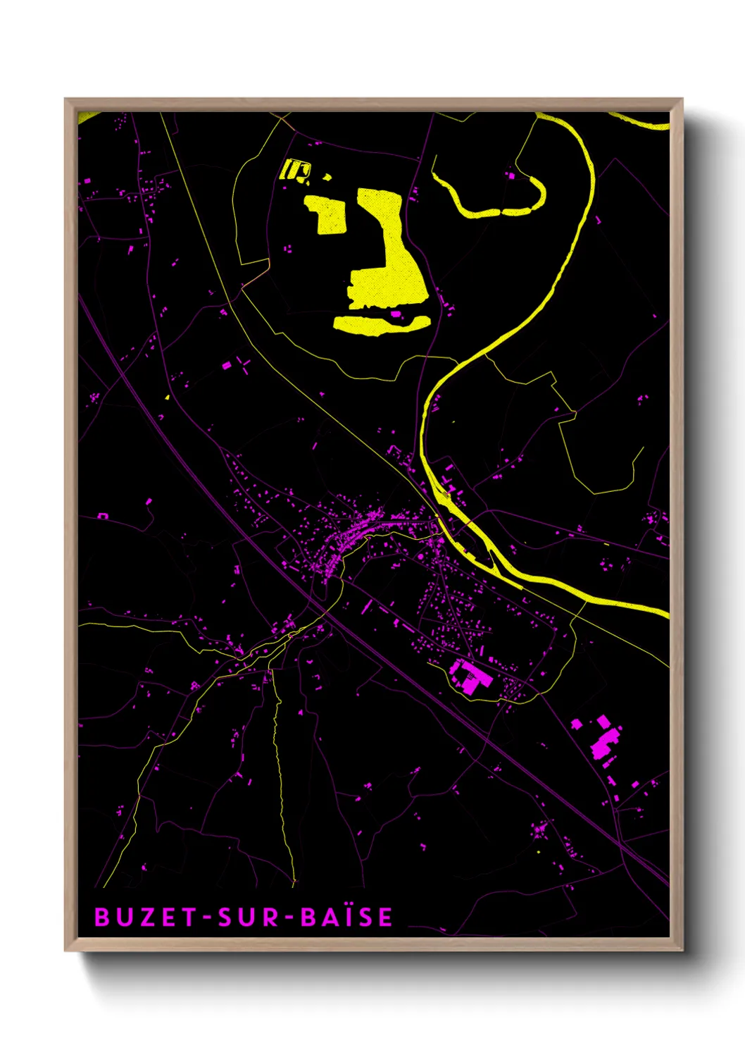 Une affiche de carte sur Buzet-sur-Baïse
