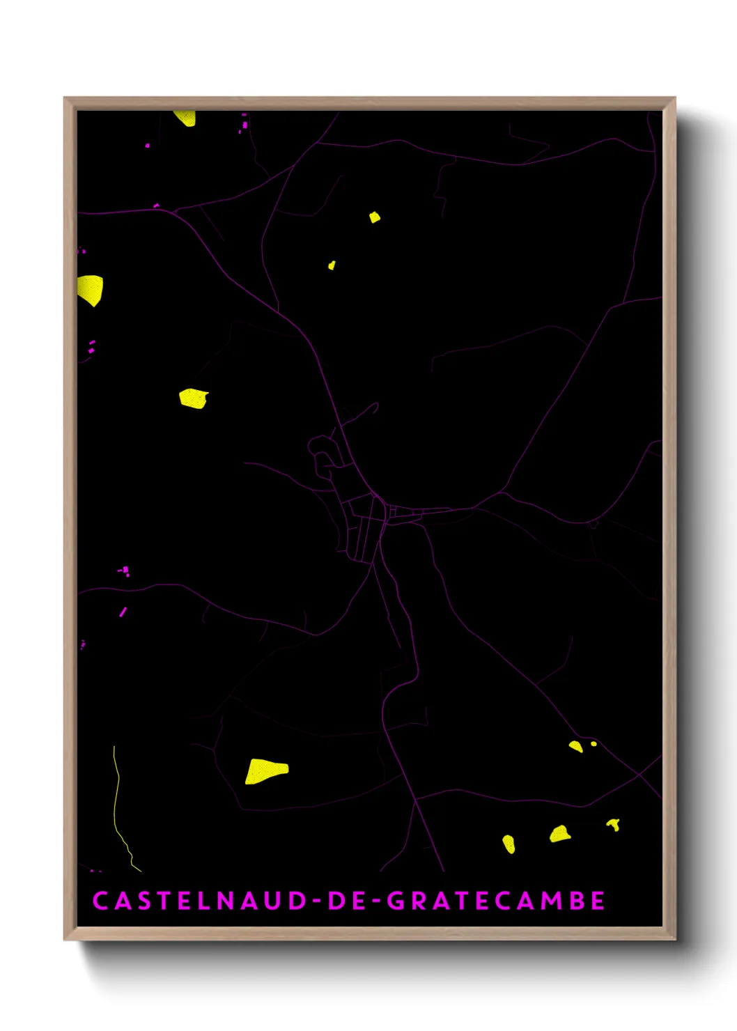 Une affiche de carte sur Castelnaud-de-Gratecambe