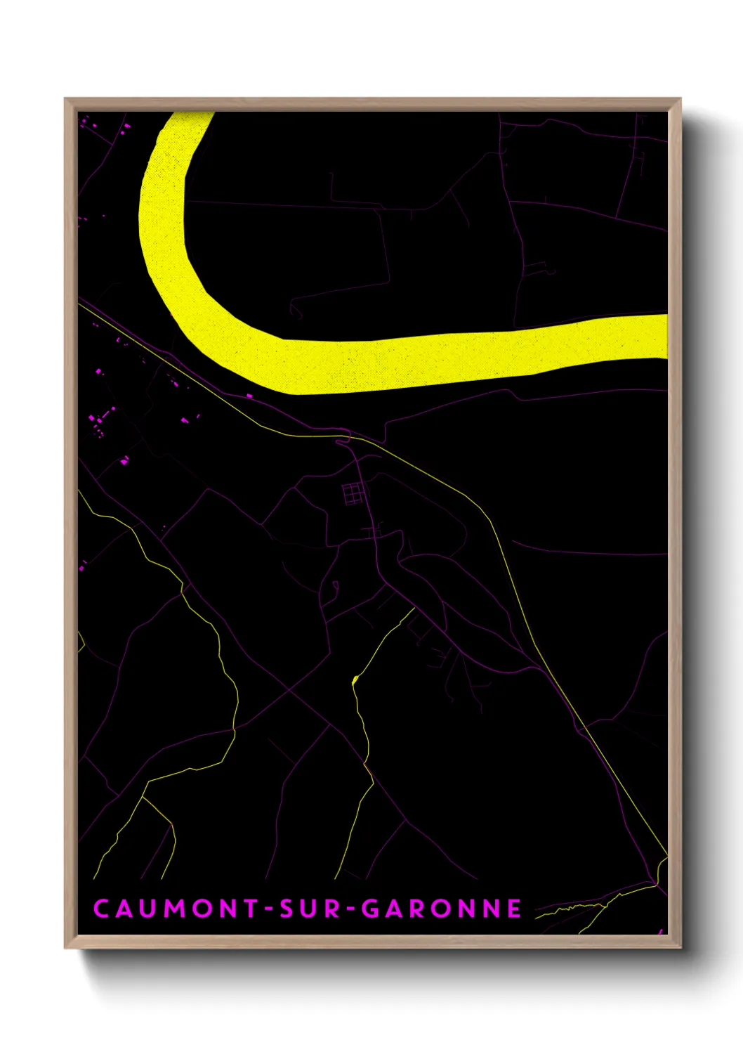 Un poster carteCaumont-sur-Garonne