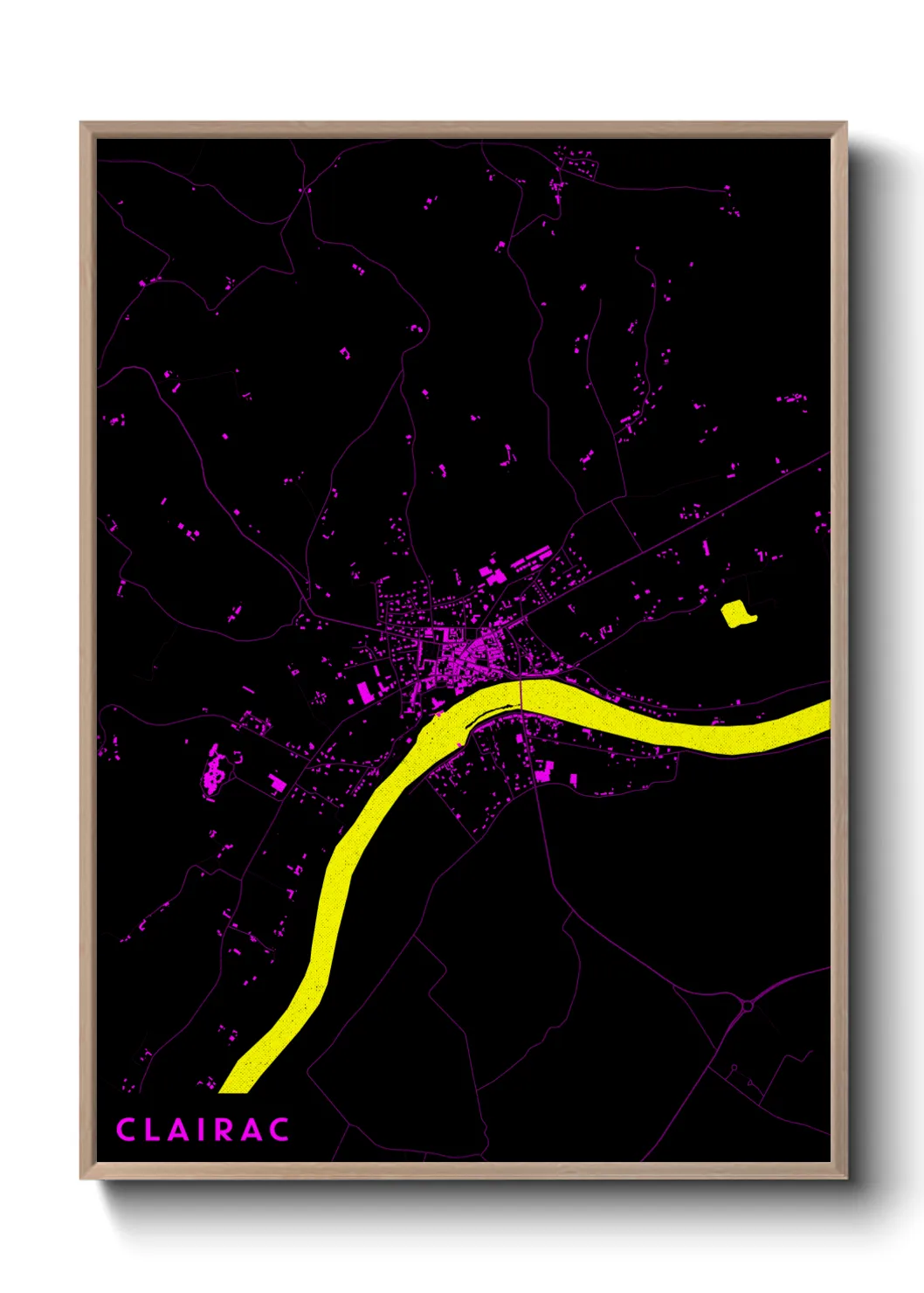 Une affiche de carte sur Clairac