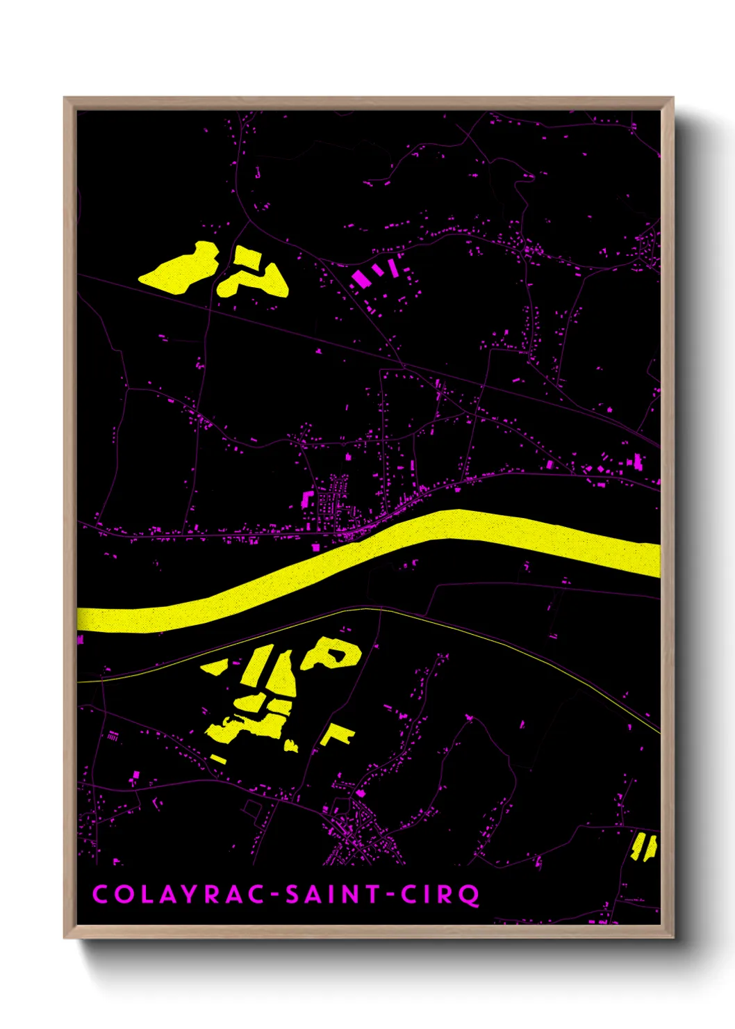 Une affiche de carte sur Colayrac-Saint-Cirq