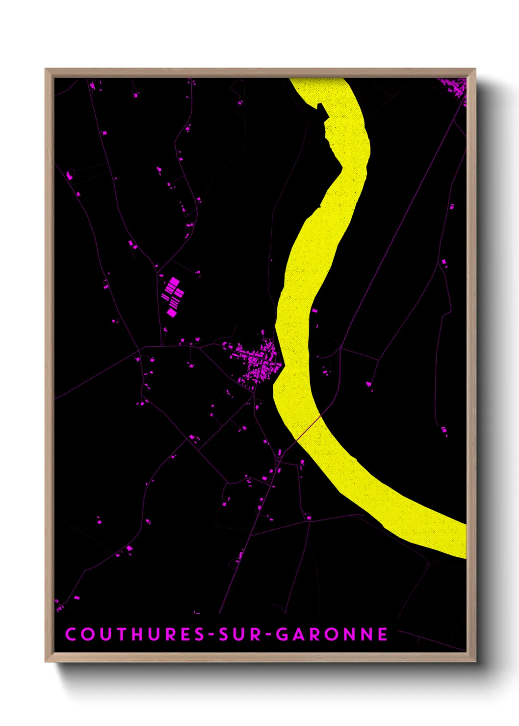 Une affiche de carte sur Couthures-sur-Garonne