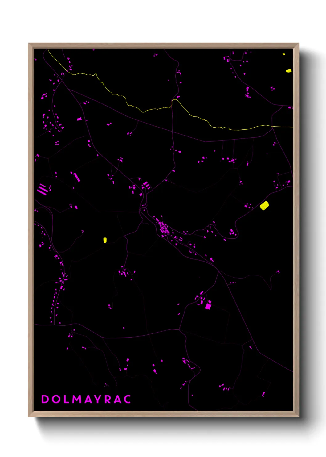 Une affiche de carte sur Dolmayrac