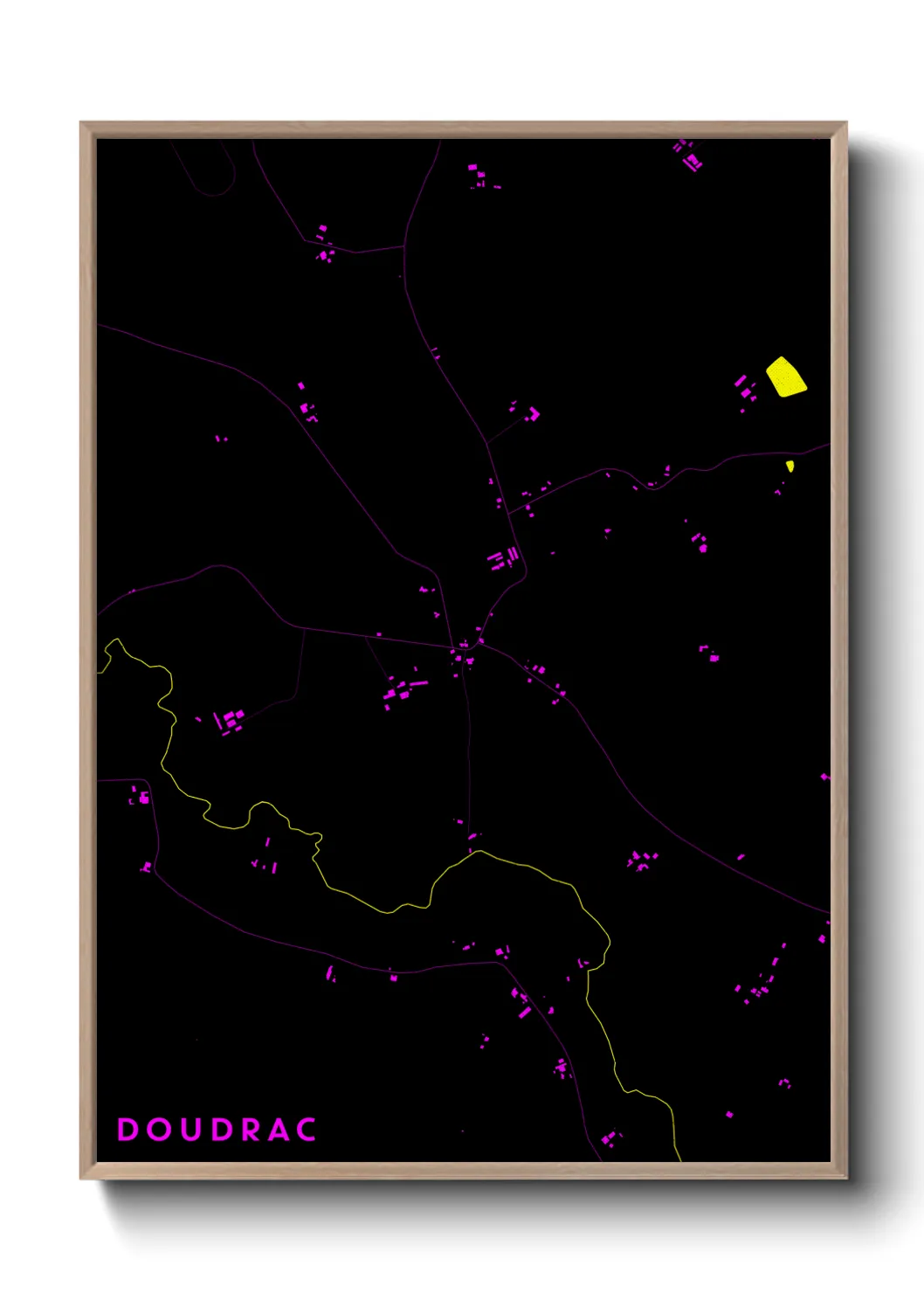 Une affiche de carte sur Doudrac