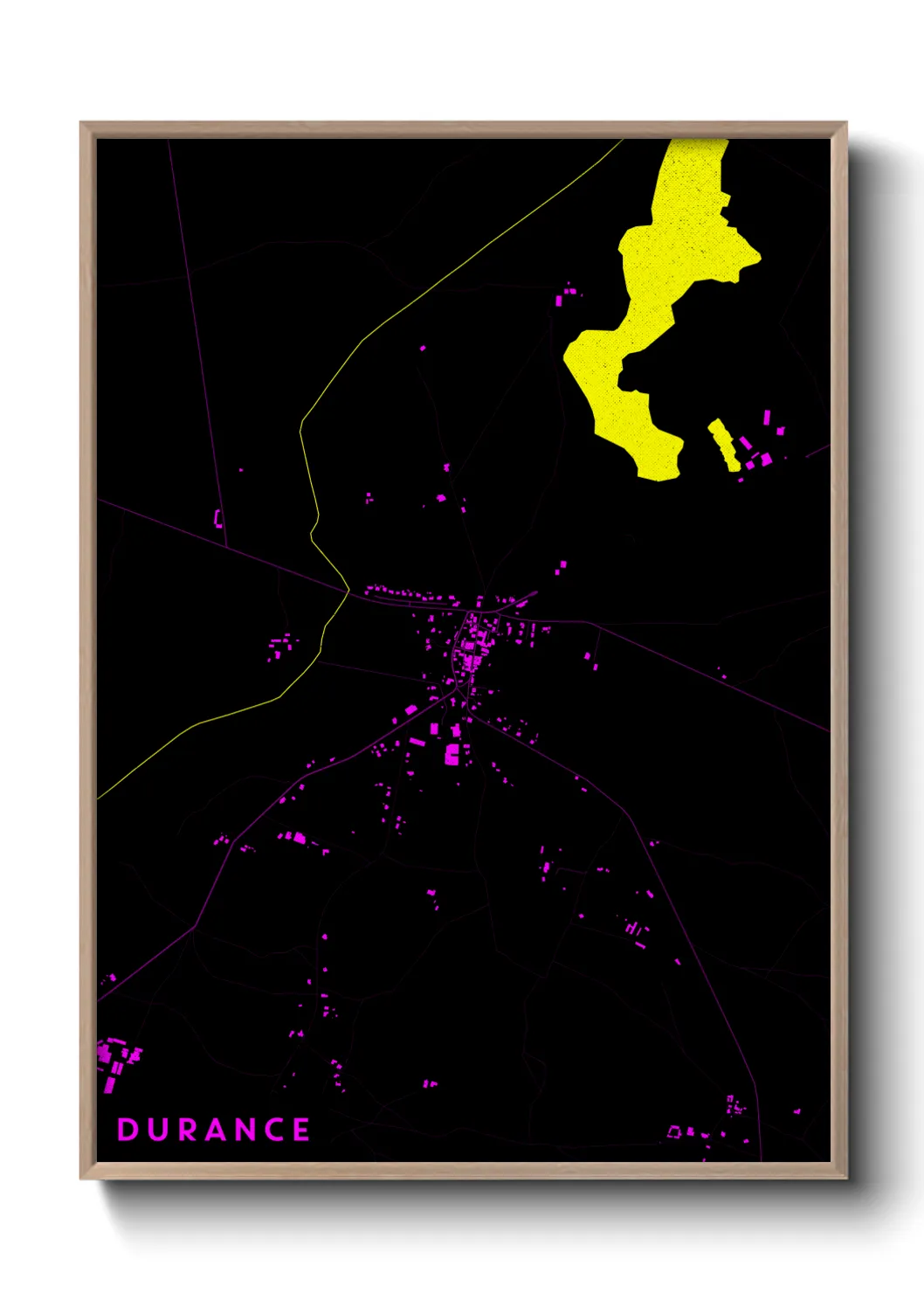 Une affiche de carte sur Durance