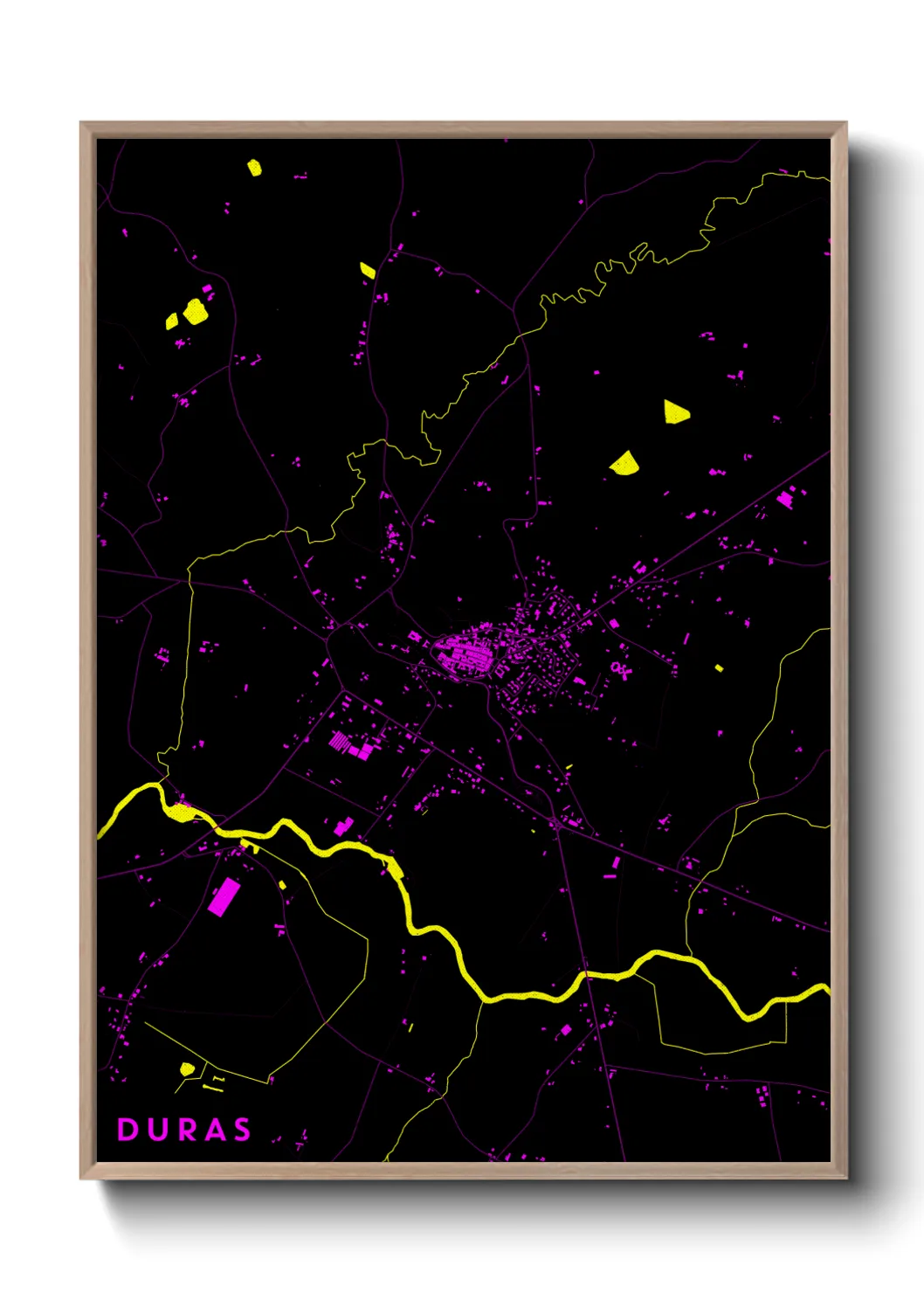 Une affiche de carte sur Duras