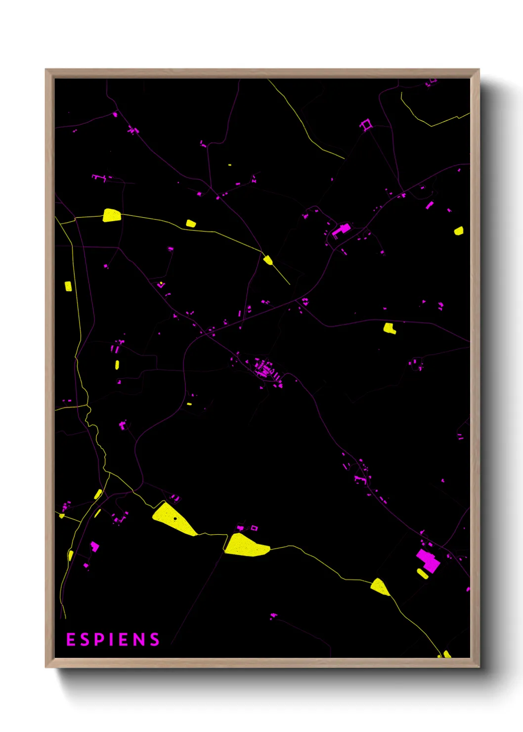 Une affiche de carte sur Espiens