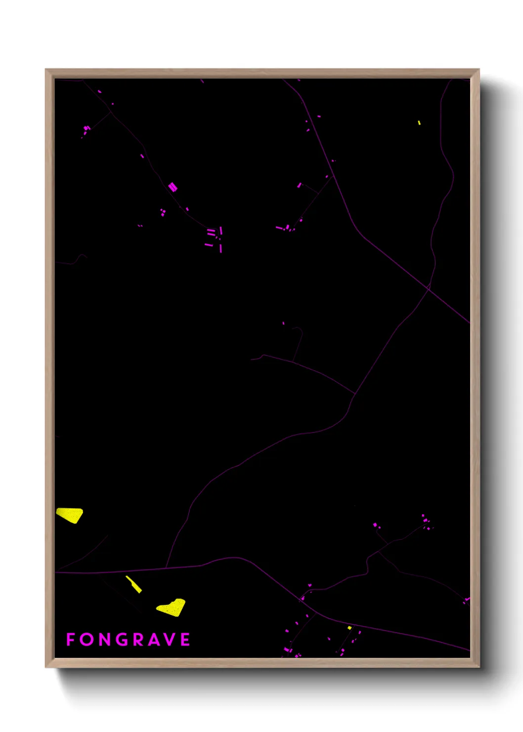 Une affiche de carte sur Fongrave