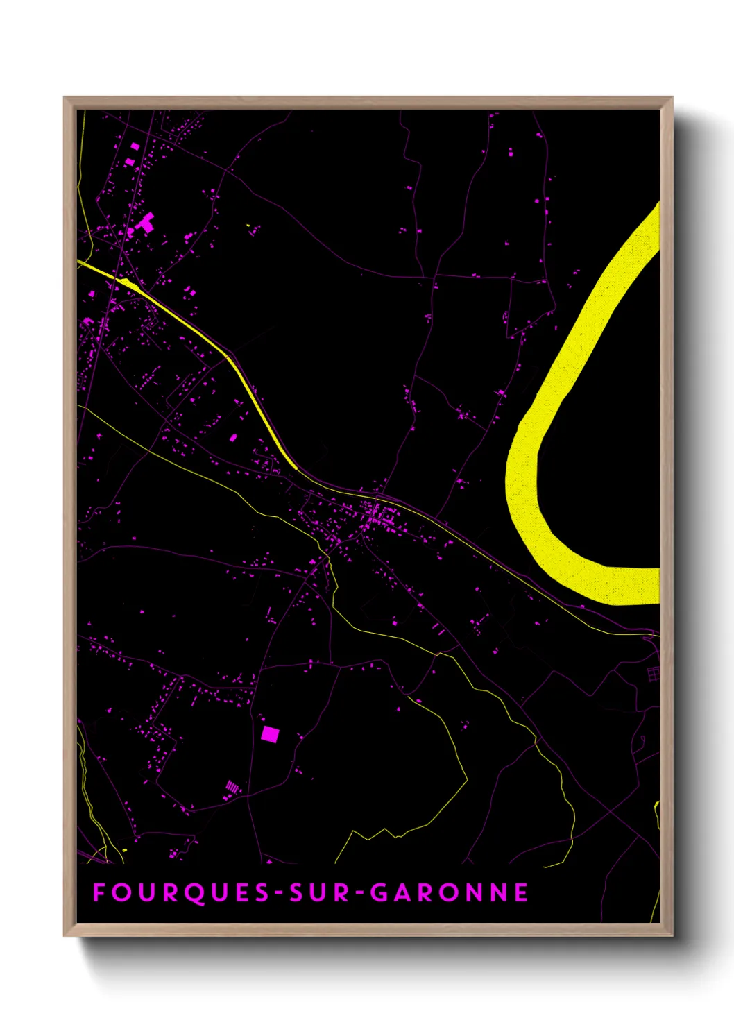 Un poster carteFourques-sur-Garonne