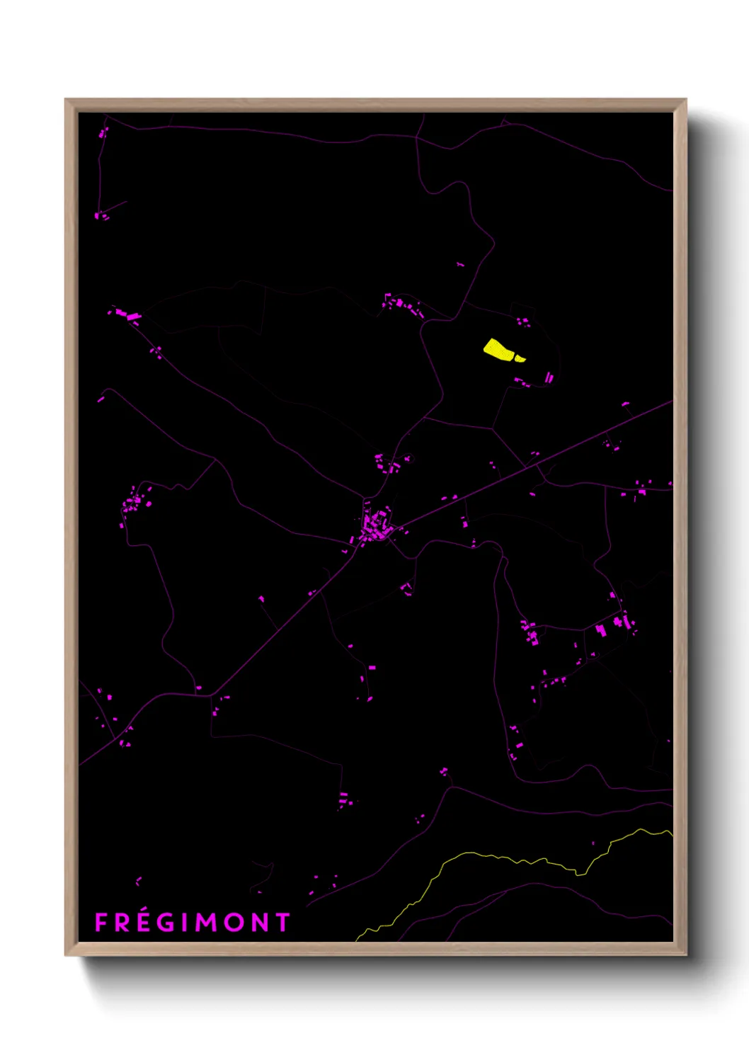 Une affiche de carte sur Frégimont