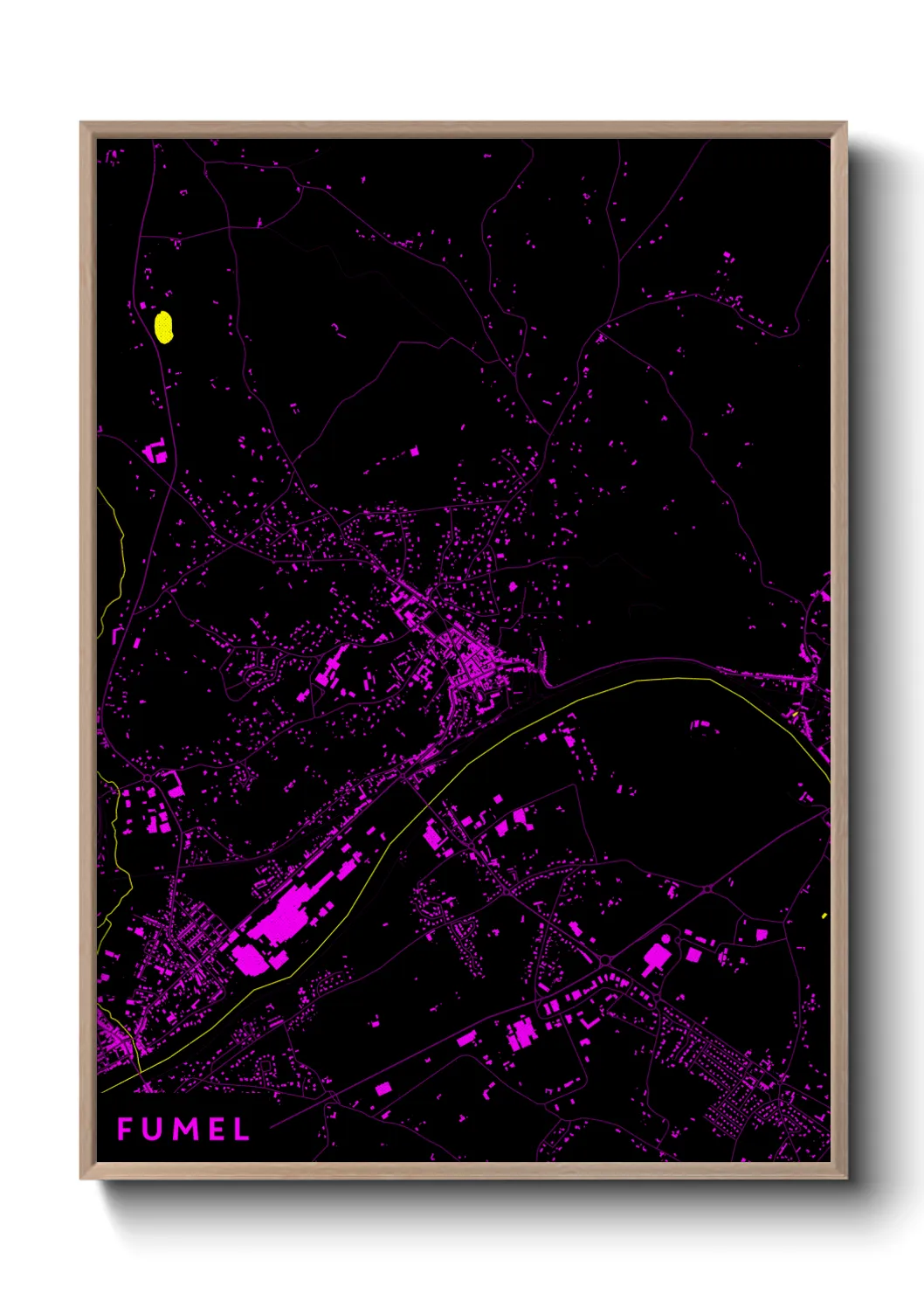 Une affiche de carte sur Fumel