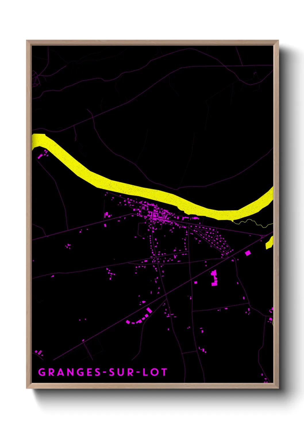 Une affiche de carte sur Granges-sur-Lot