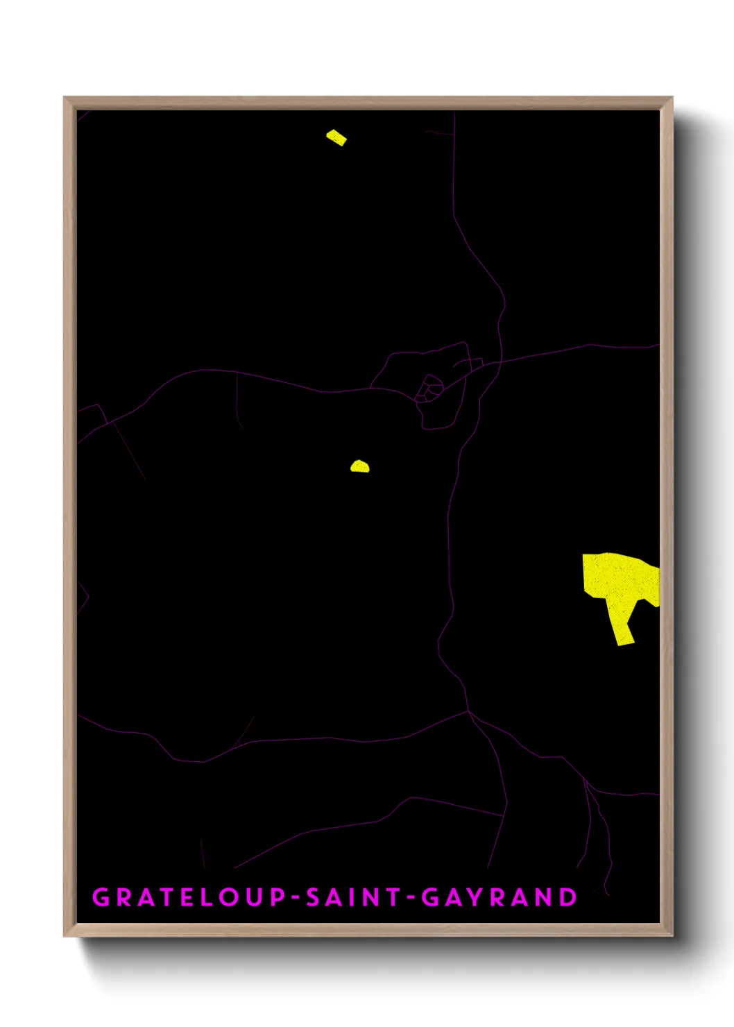 Un poster carteGrateloup-Saint-Gayrand