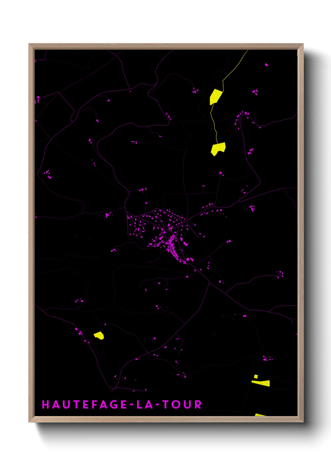 Une affiche de carte sur Hautefage-la-Tour