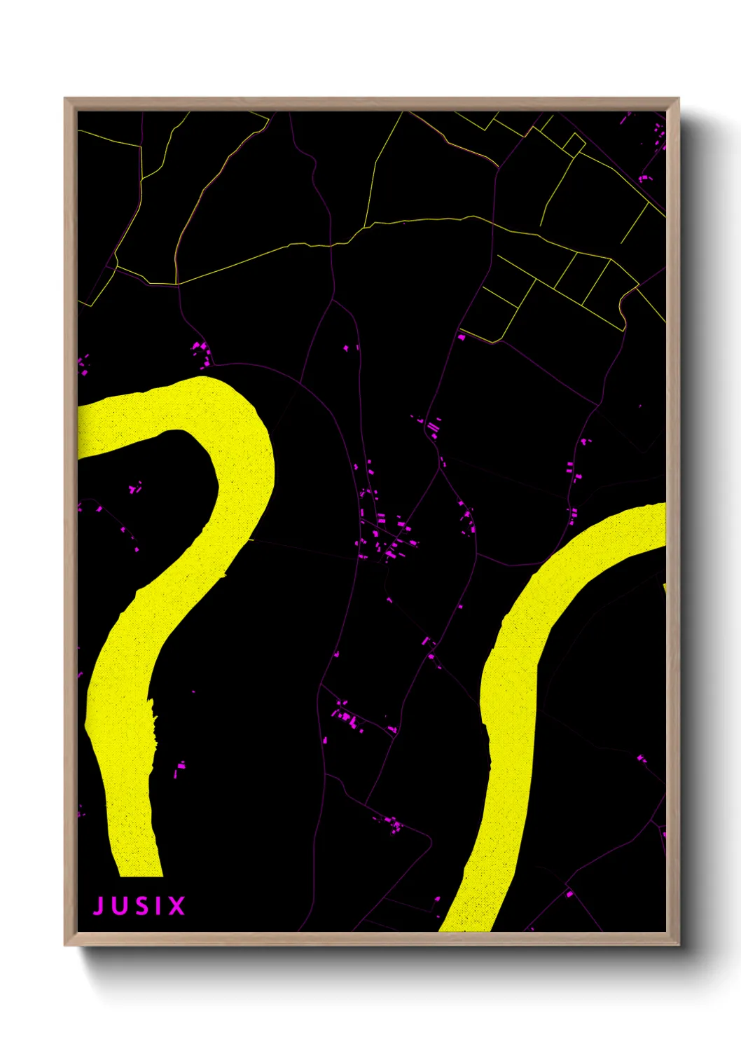 Une affiche de carte sur Jusix