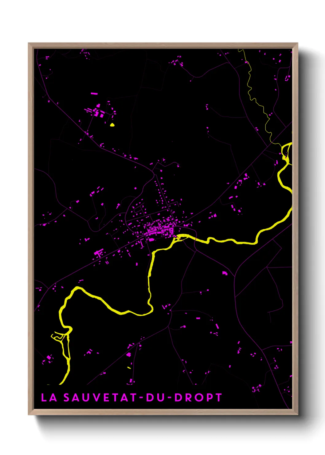 Un poster carteLa Sauvetat-du-Dropt