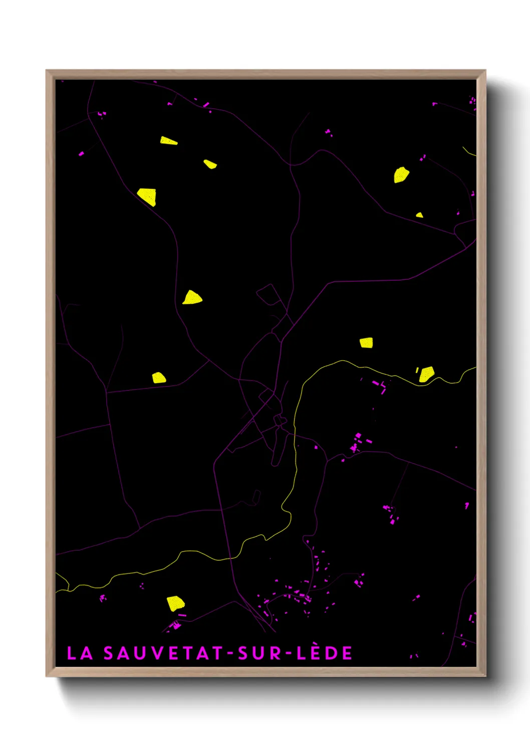 Un poster carteLa Sauvetat-sur-Lède