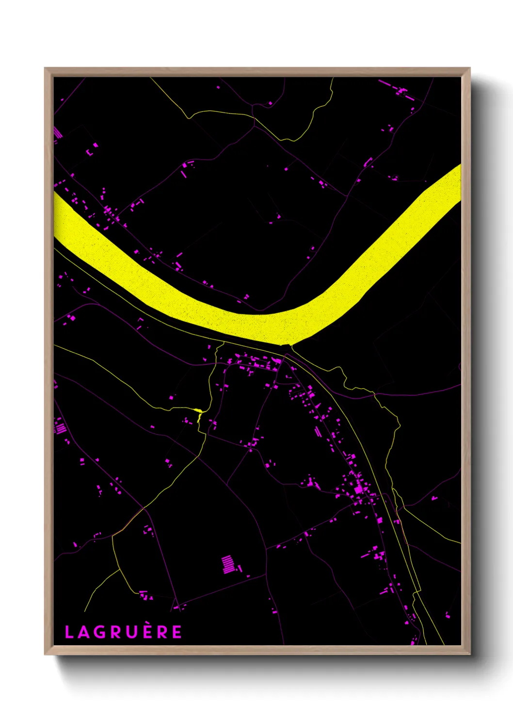 Une affiche de carte sur Lagruère