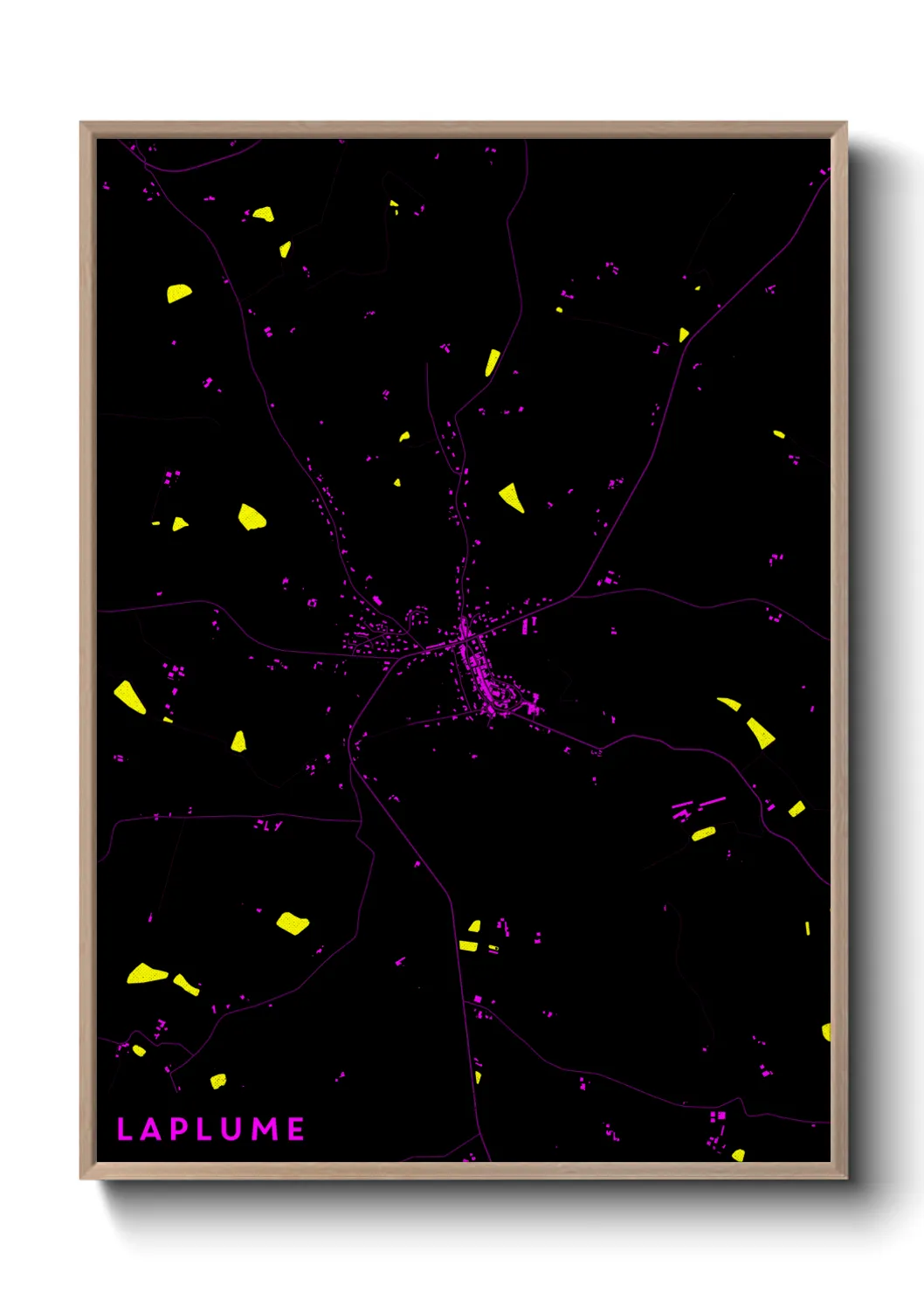 Une affiche de carte sur Laplume