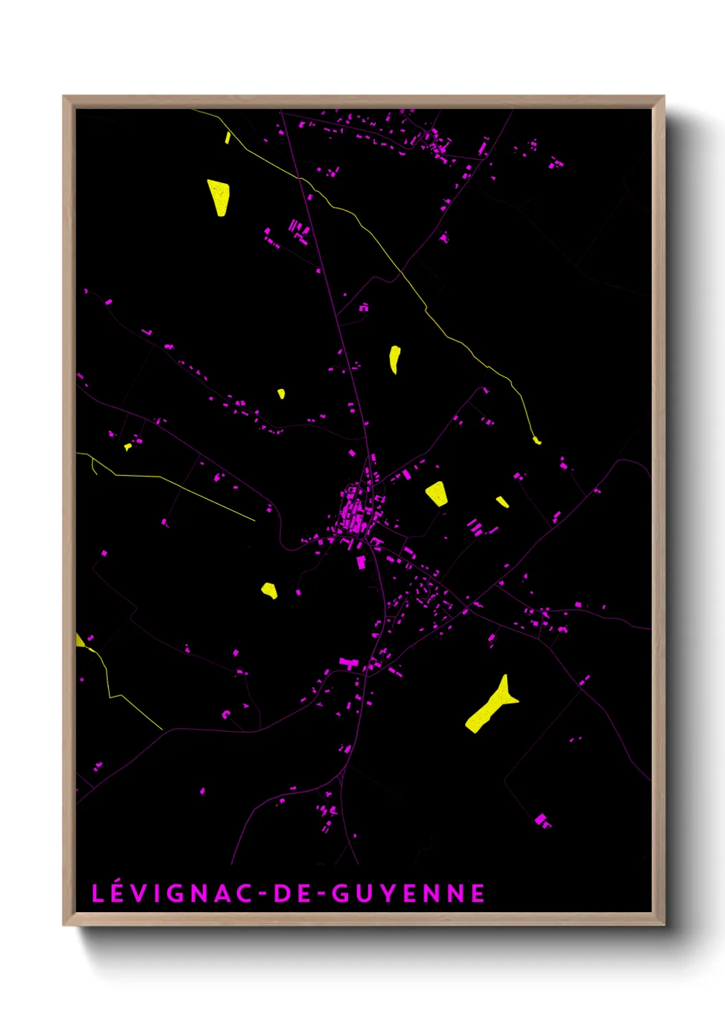 Un poster carteLévignac-de-Guyenne