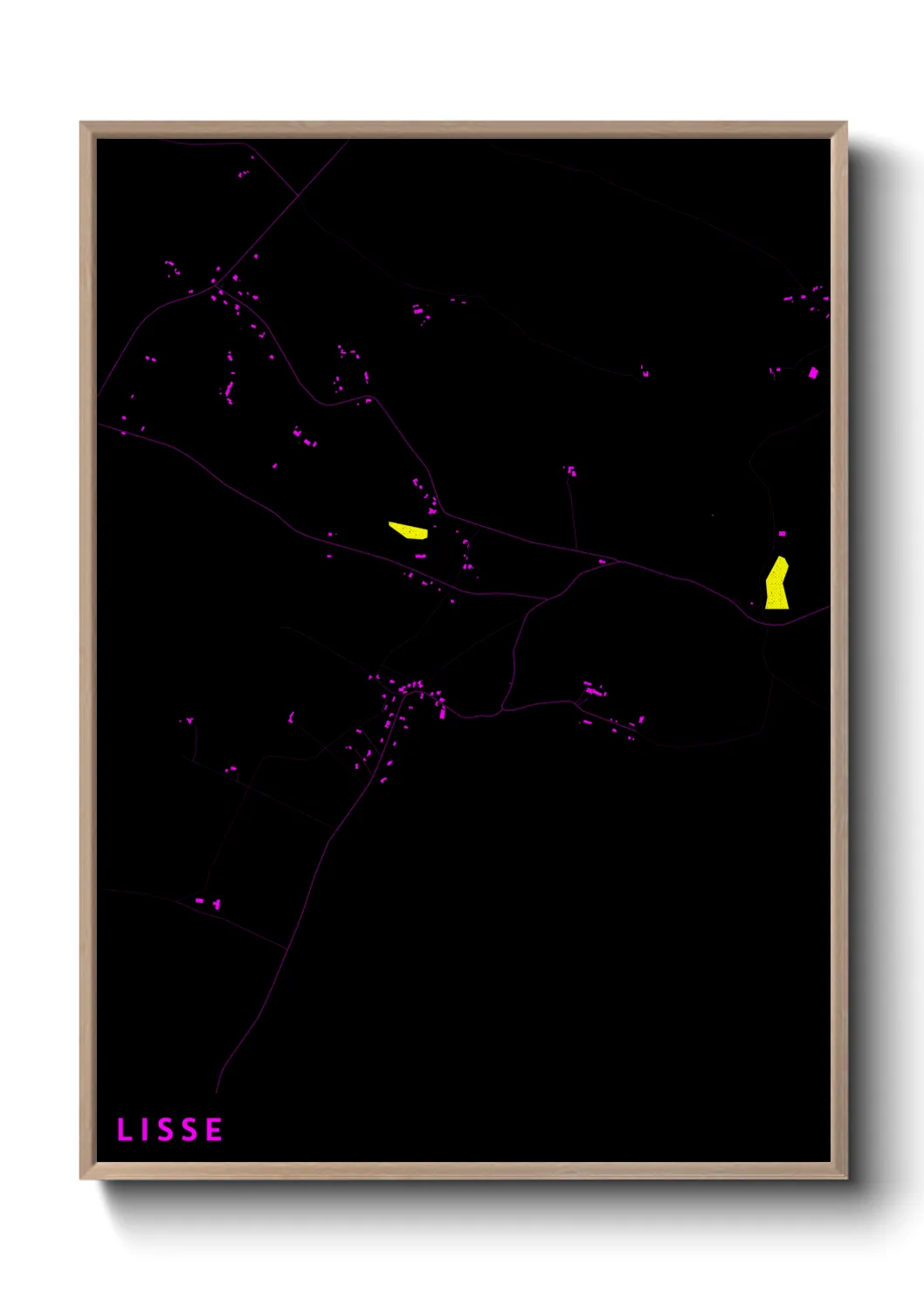 Une affiche de carte sur Lisse