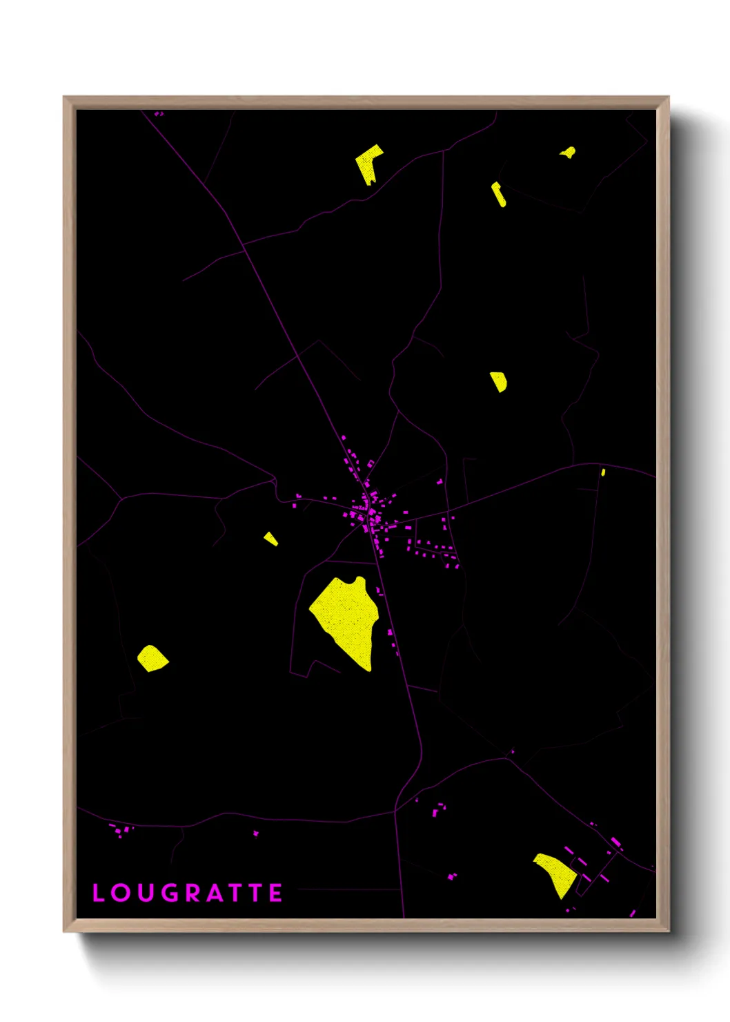 Une affiche de carte sur Lougratte