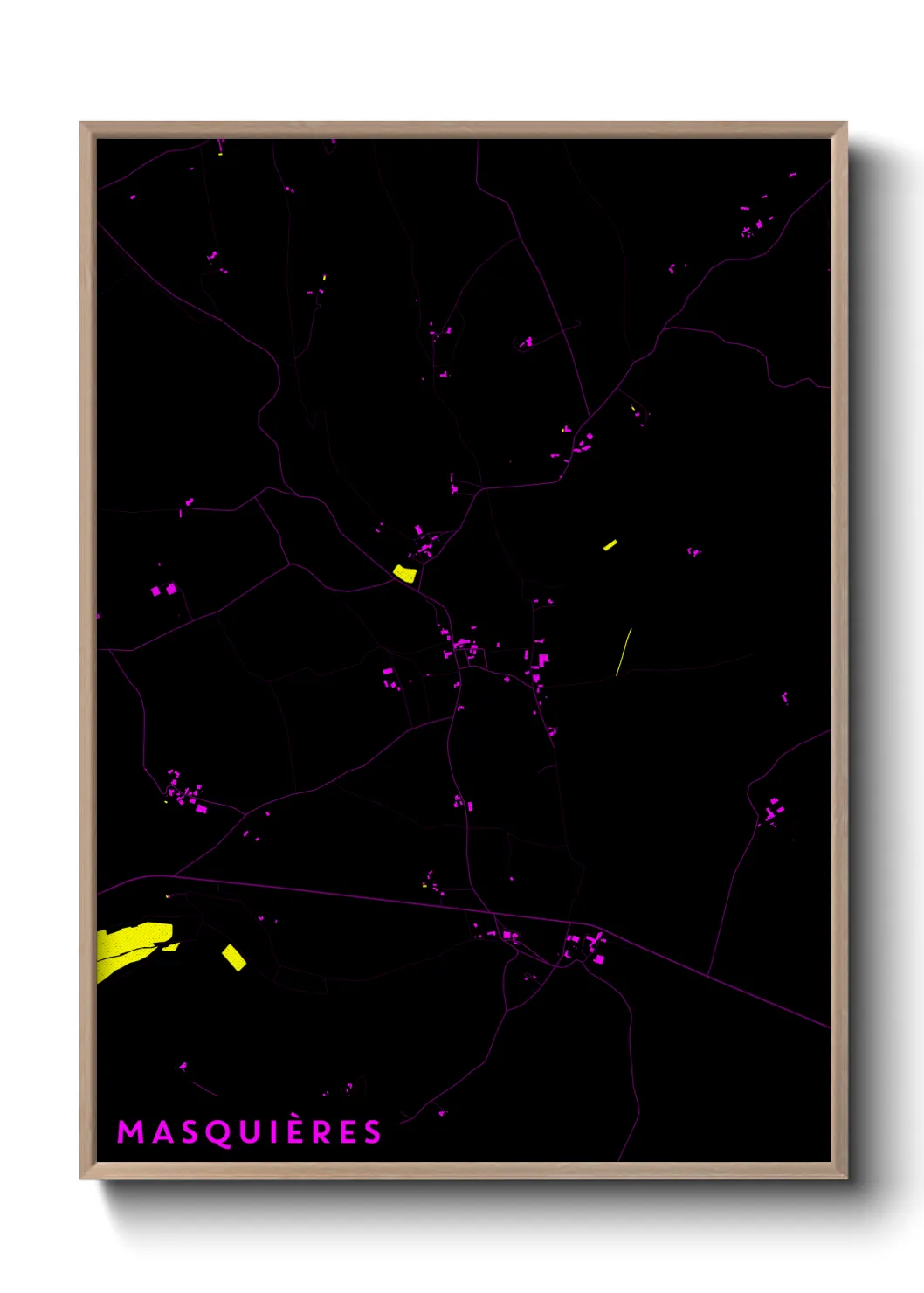 Une affiche de carte sur Masquières