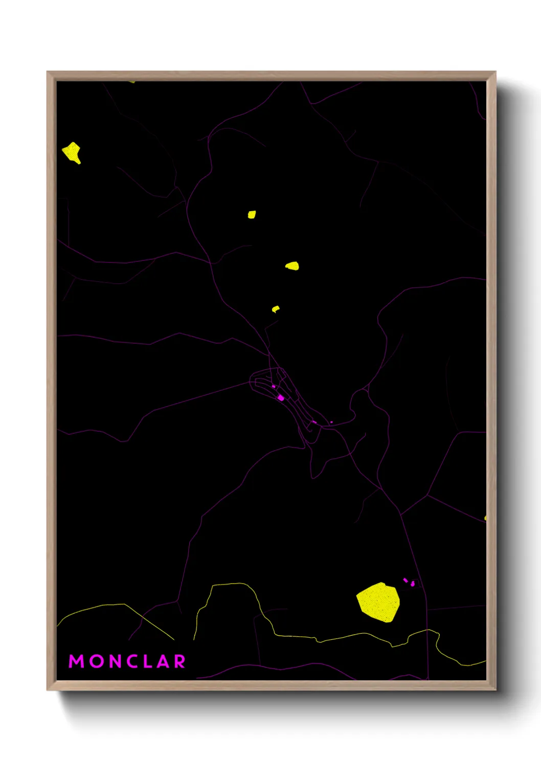 Une affiche de carte sur Monclar