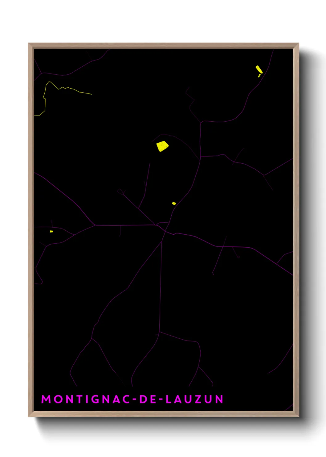 Une affiche de carte sur Montignac-de-Lauzun