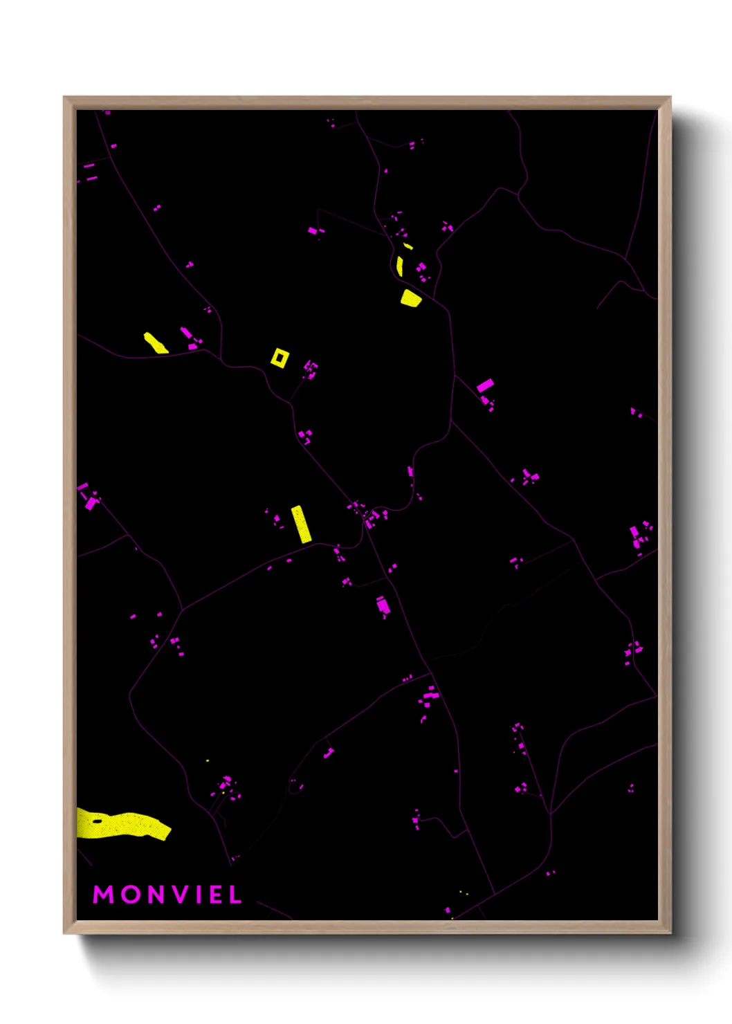 Une affiche de carte sur Monviel