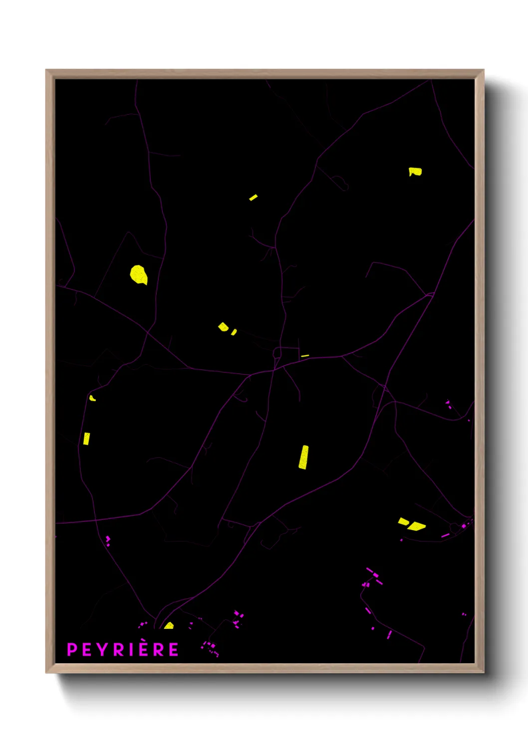 Une affiche de carte sur Peyrière