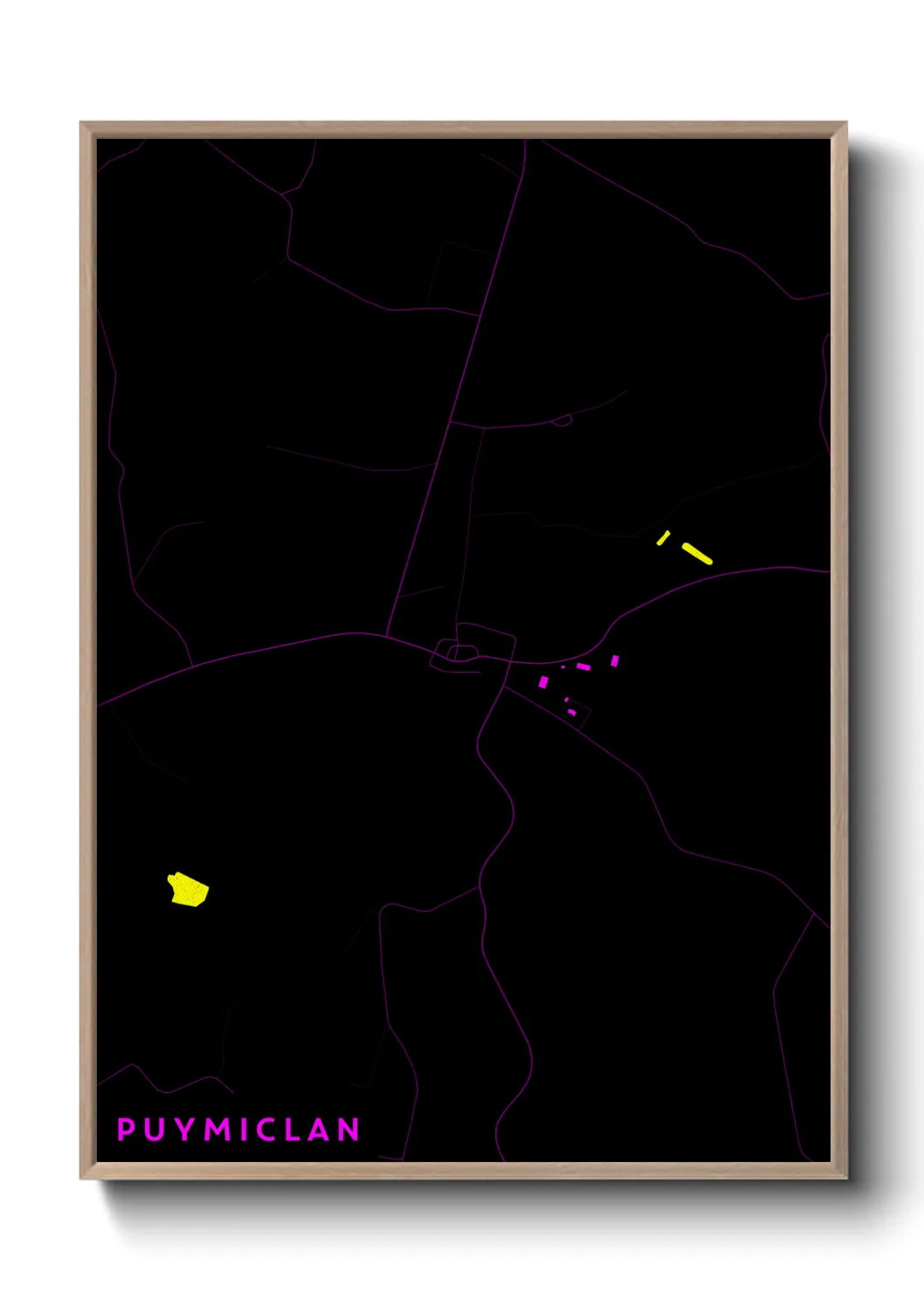 Une affiche de carte sur Puymiclan