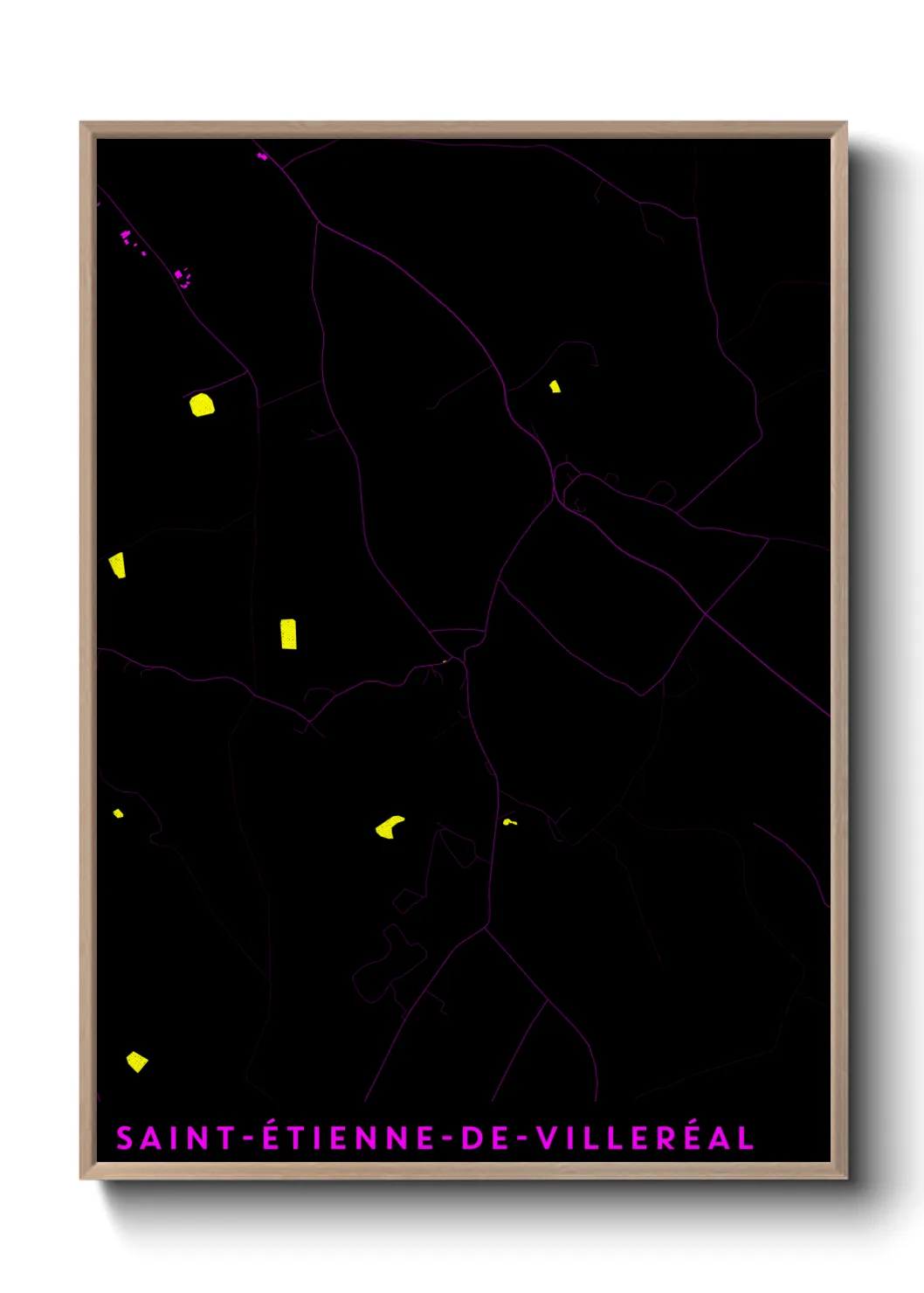 Un poster carteSaint-Étienne-de-Villeréal