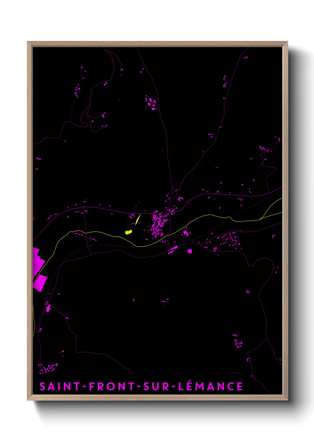 Une affiche de carte sur Saint-Front-sur-Lémance