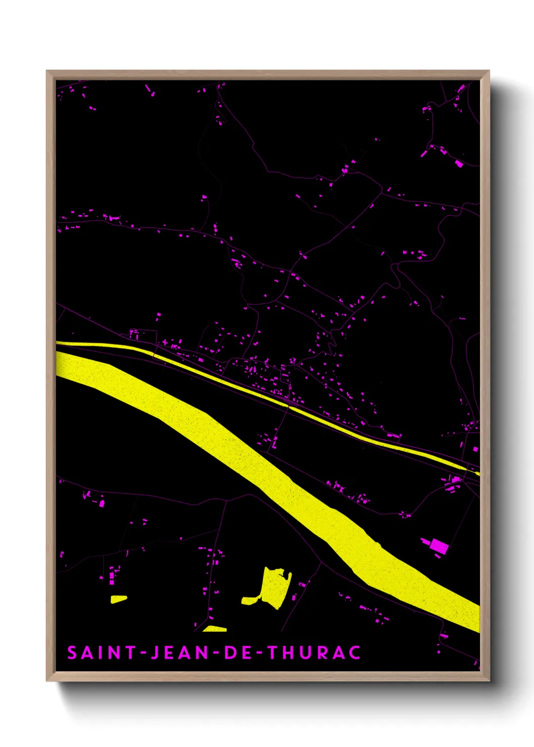 Une affiche de carte sur Saint-Jean-de-Thurac