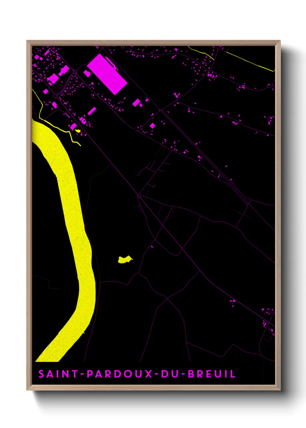 Une affiche de carte sur Saint-Pardoux-du-Breuil