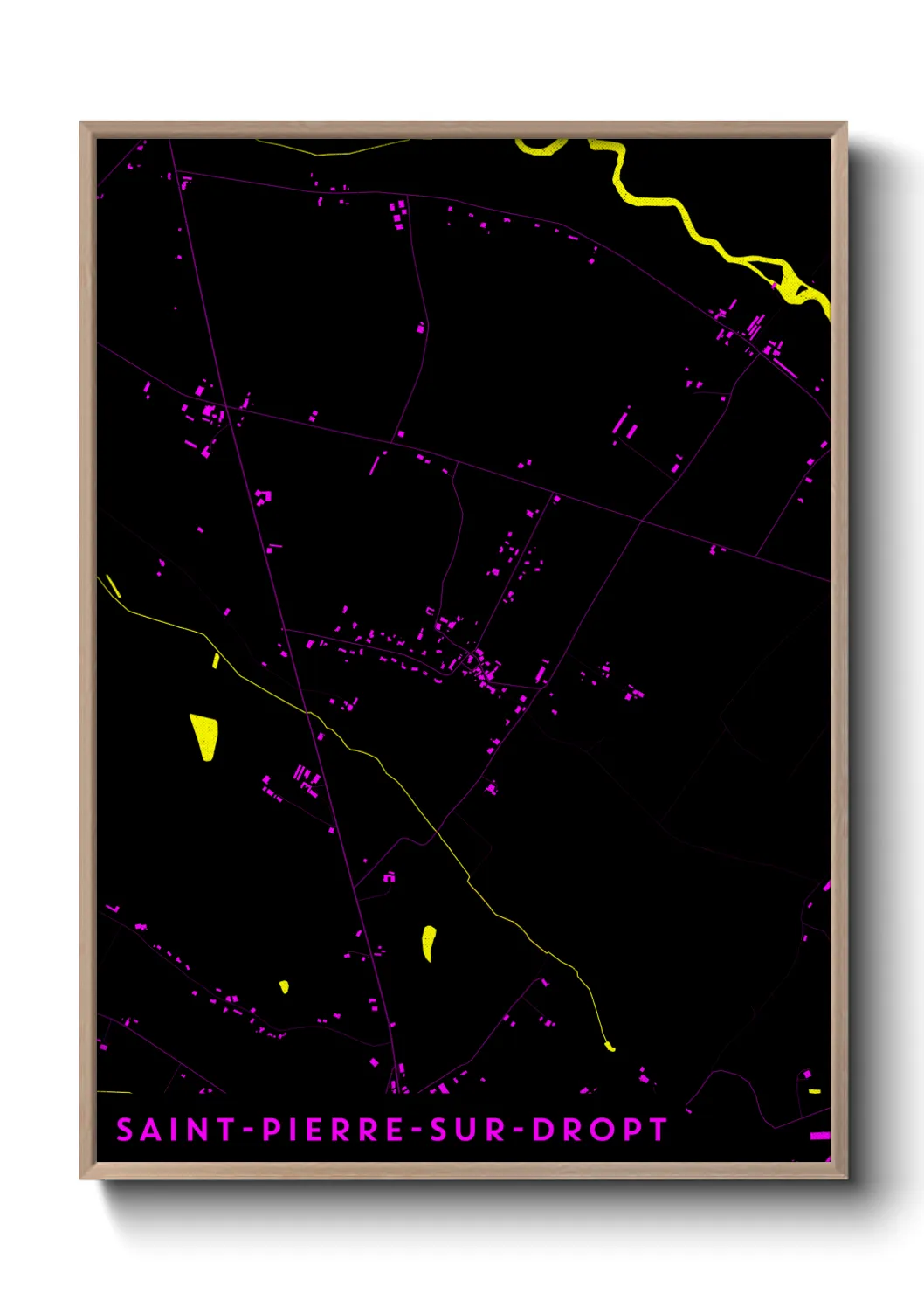 Une affiche de carte sur Saint-Pierre-sur-Dropt