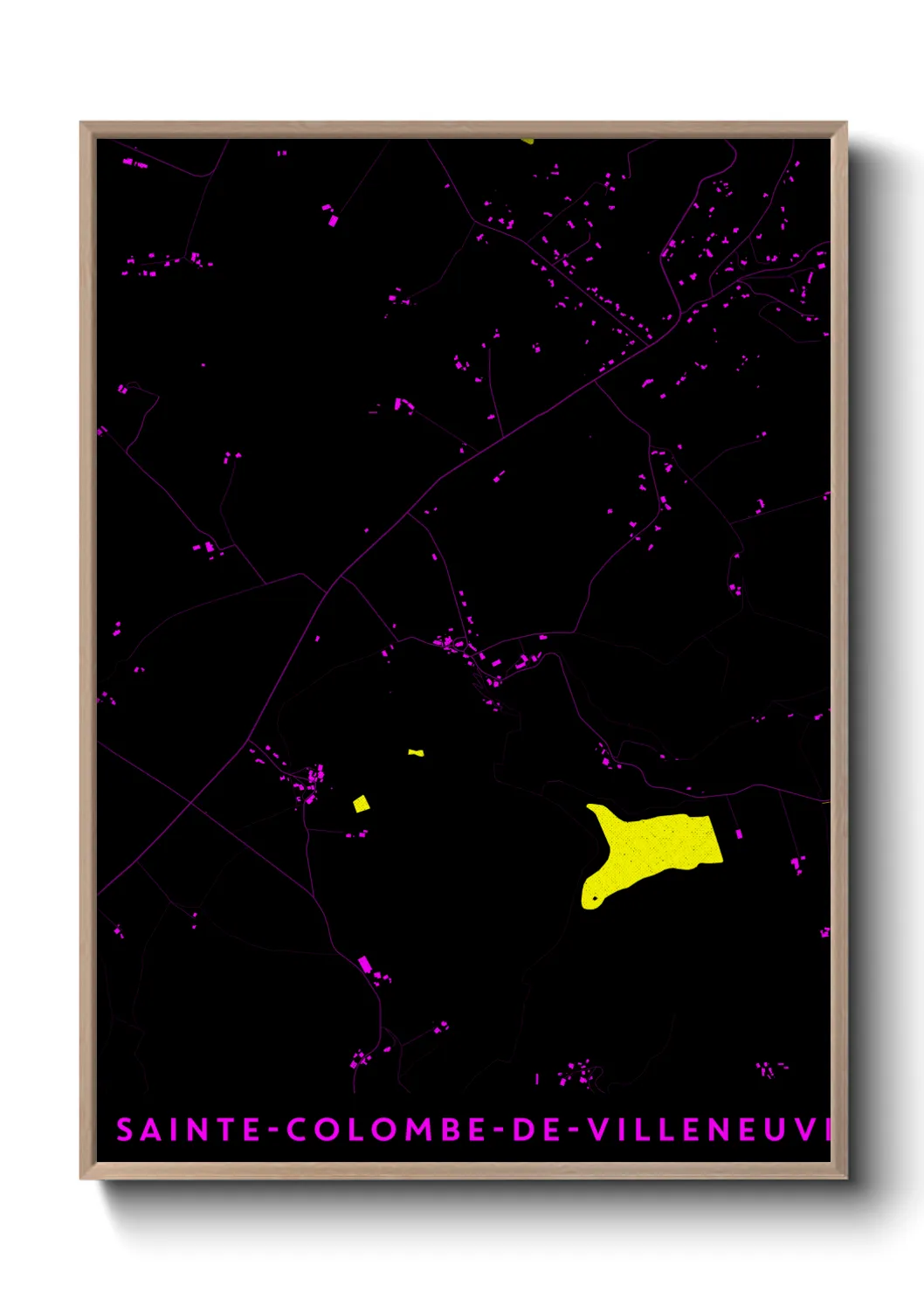 Un poster carteSainte-Colombe-de-Villeneuve