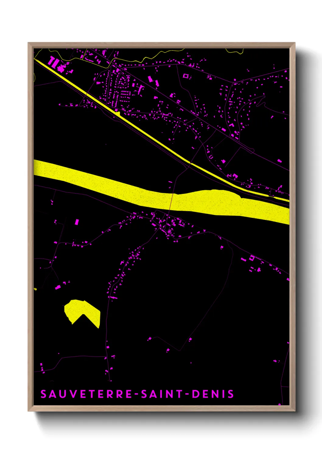 Une affiche de carte sur Sauveterre-Saint-Denis