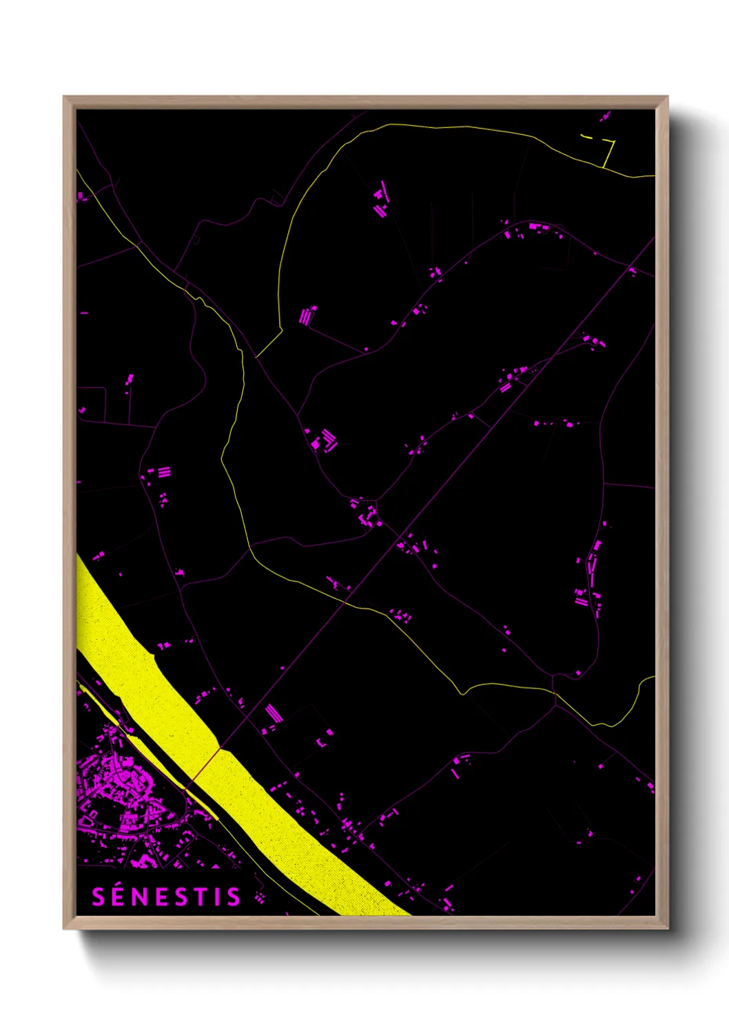 Une affiche de carte sur Sénestis