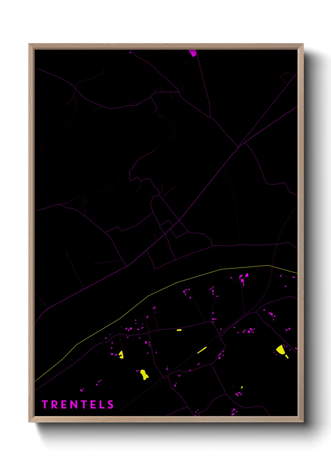 Une affiche de carte sur Trentels